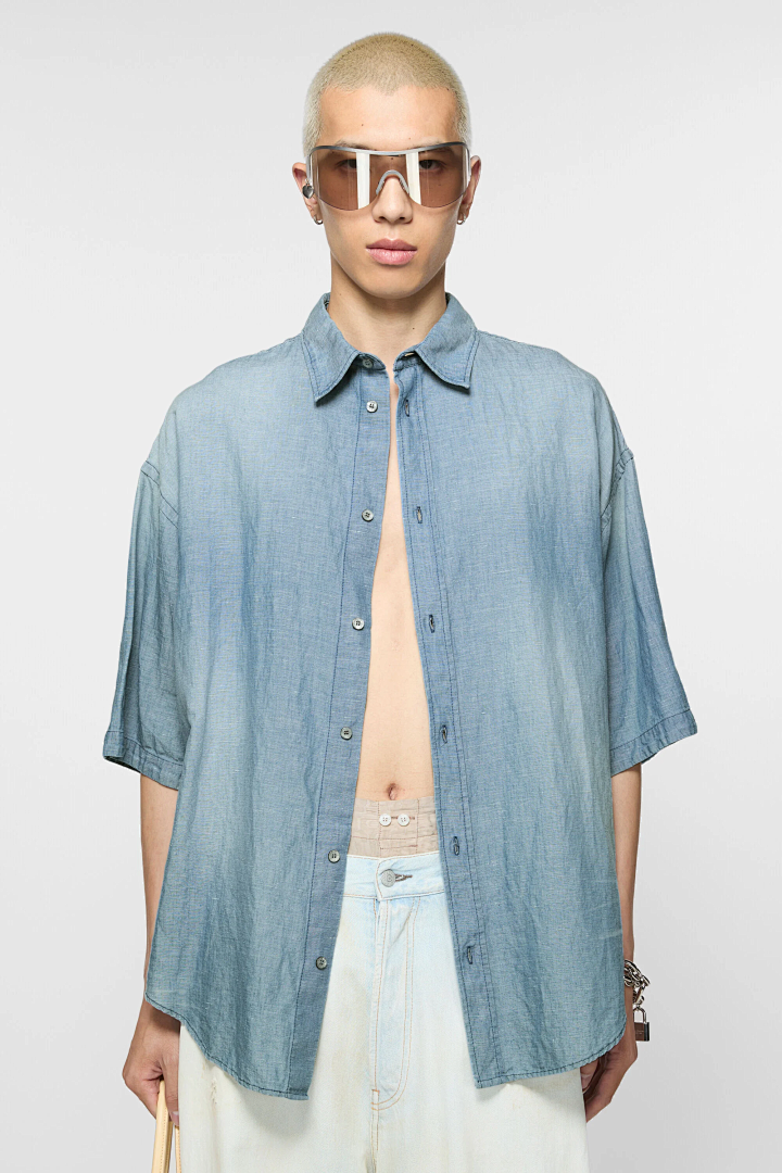 Acne Studios 218 AC LOGO Short Sleeve Water Blue S-XL 3297# - Image 18