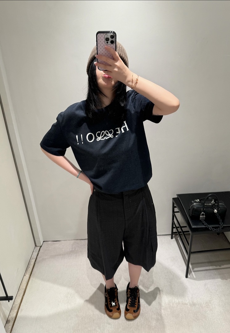 Unbranded 118 L0EW Wind HELLO! Print Short Sleeve T Black S-XL E0001# - Image 17