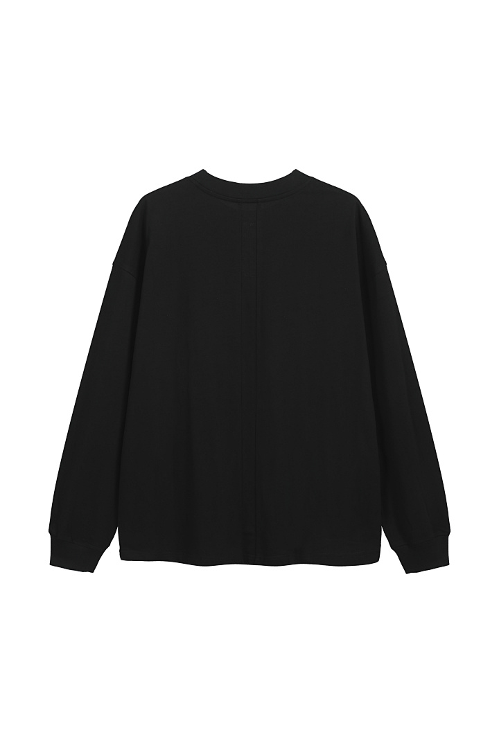 Unbranded 128 RO Wind Patchwork Solid Long Sleeve T Black White S-XL S2223# - Image 4