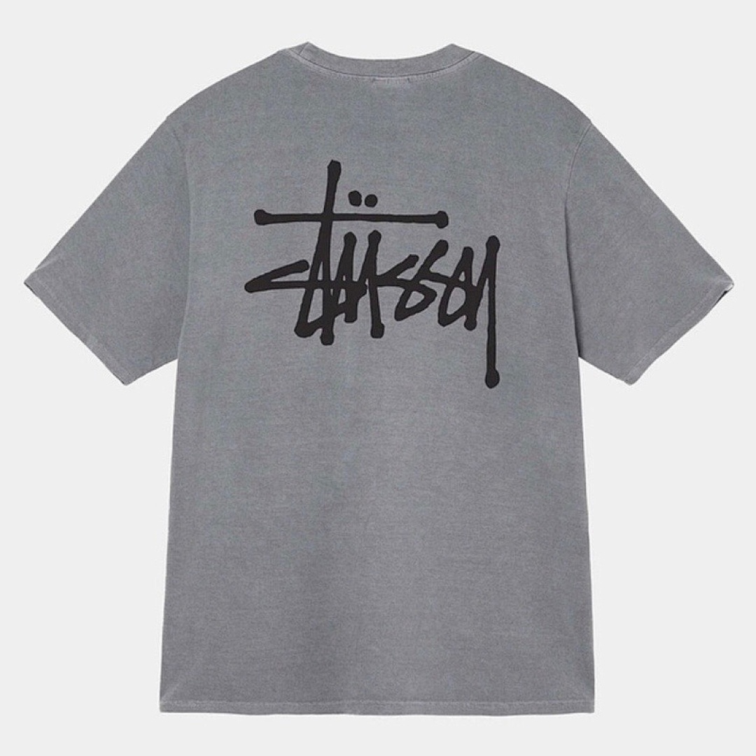Stussy 98 STU 23SS BASIC LOGO TEE Short Sleeve T : White Black Cream Khaki Water Fruit Green Yellow S M L XL Y0767# - Image 4