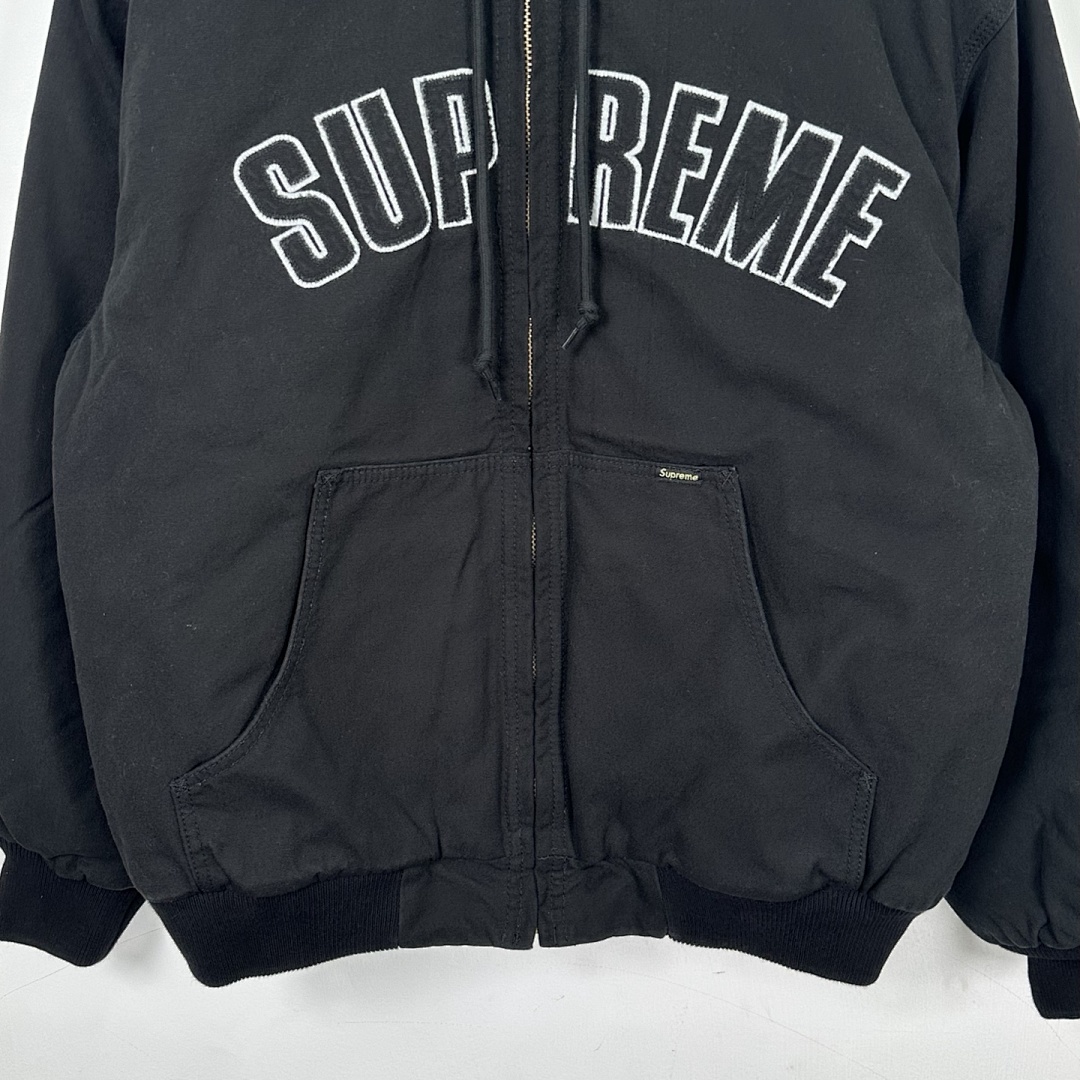 Supreme 598 25FW REFLECTIVE ARC HOODED WORK JACKET20 / Cotton Black Water Blue S - Image 7