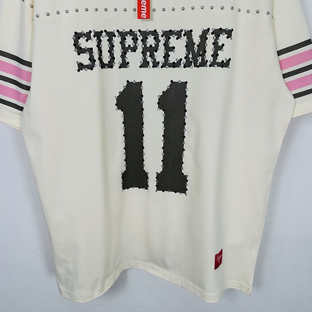 Supreme 238 SS26 STUDDED FOOTBALL TOP 11 No Diamond T Black Blue Apricot - Image 32