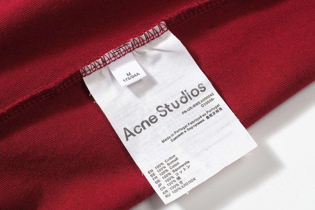 Acne Studios 128 AC LOGO Print Long Sleeve T Pink Black White Olive Green Dark Blue Red Spring Purple S-XL 3286# - Image 35