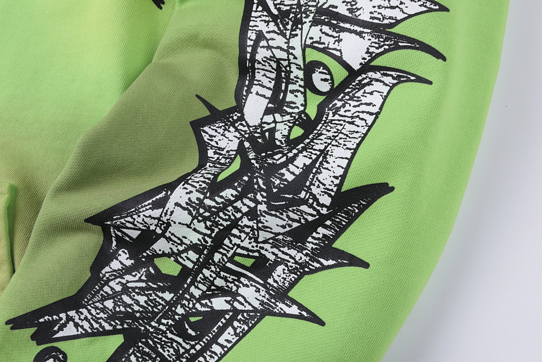 Hellstar 318 Hellstar Studios RECORDS Hoodie Mens Womens Green S-XL - Image 7