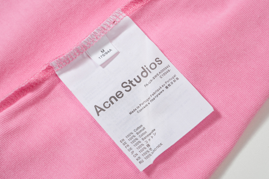 Acne Studios 138 AC Diamond LOGO Print Short Sleeve T White Grey Pink S-XL 8056# - Image 52