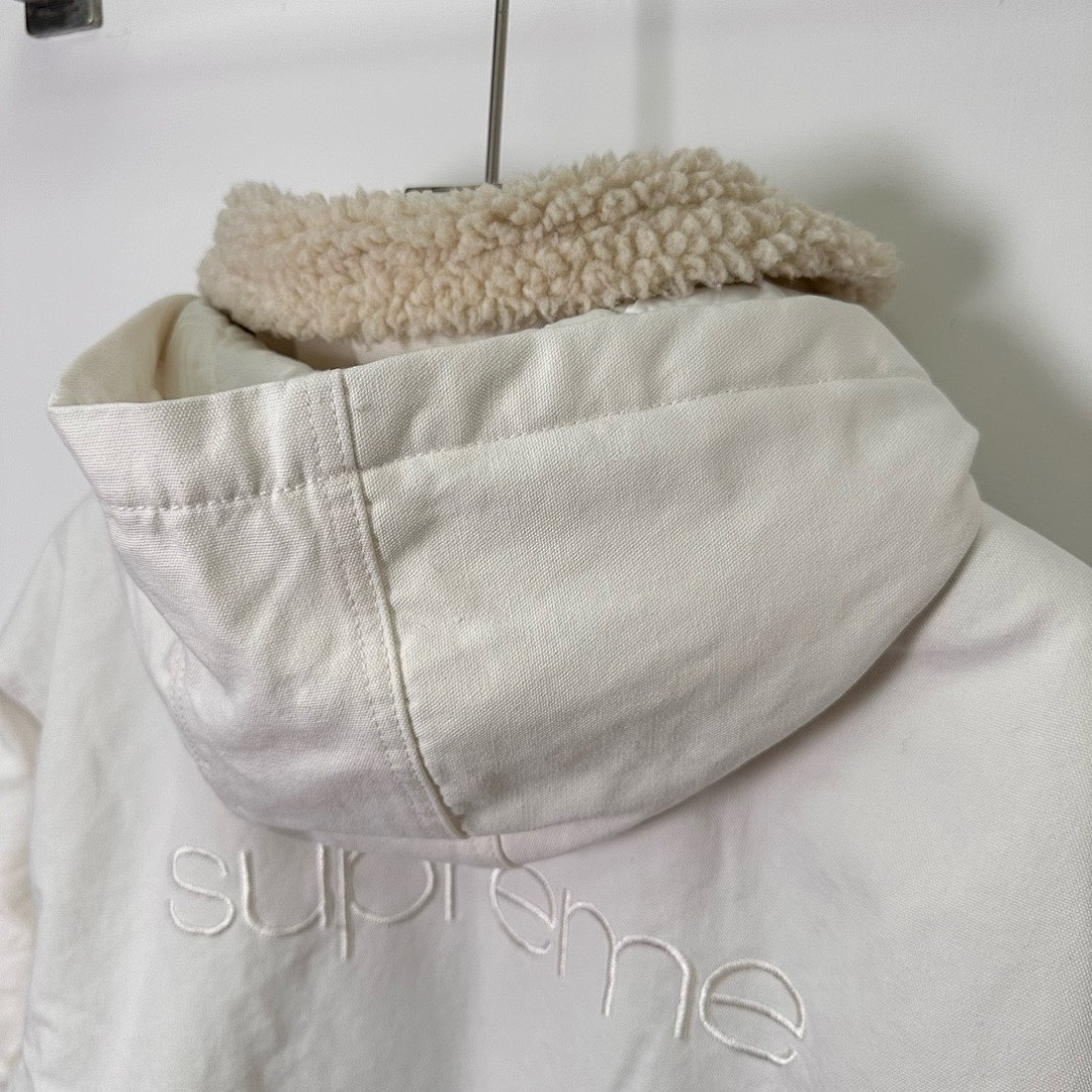 Supreme 598 24Fw Faux Shearling Lined Bomber Jacket Velvet Black White Water Blue S-XL - Image 53