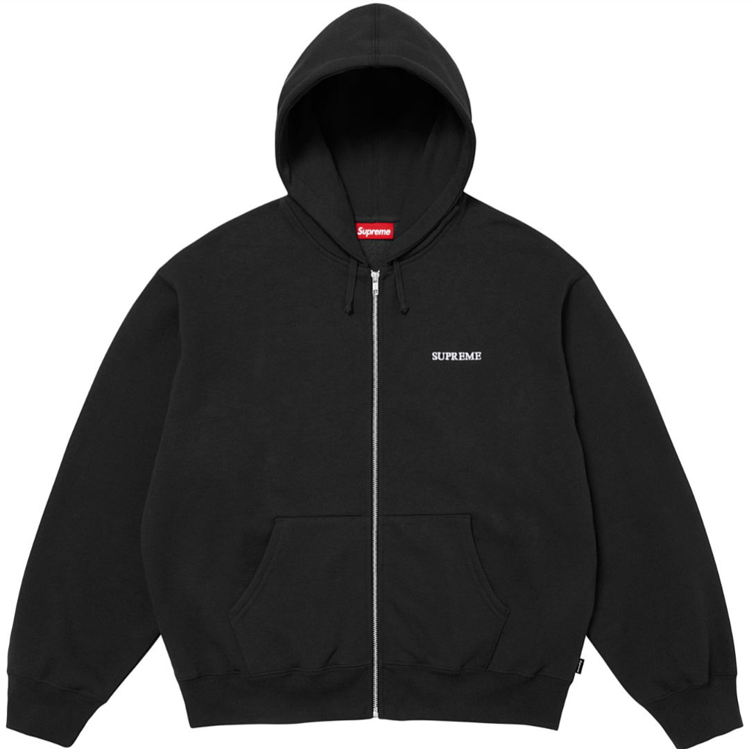 Supreme 378 FW25 IDGAF ZIP UP HOODED Embroidered (Black Grey) - Image 38