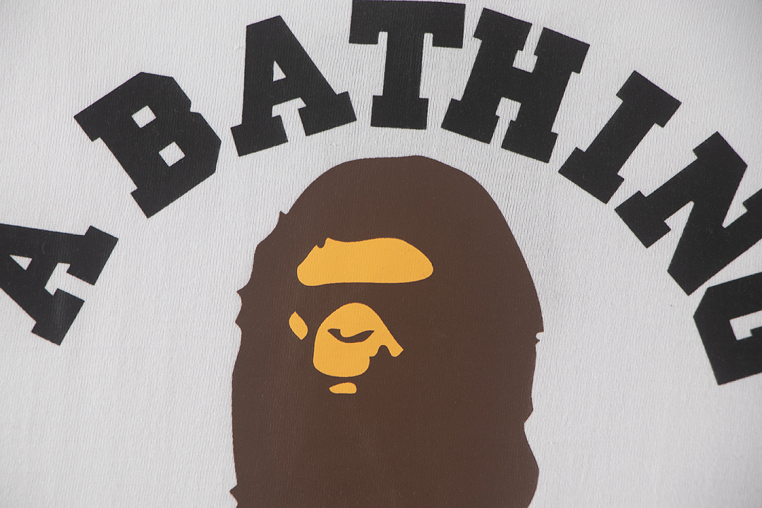 Bape 148 TOP Print Collar Short Sleeve T Black White S-XL - Image 18