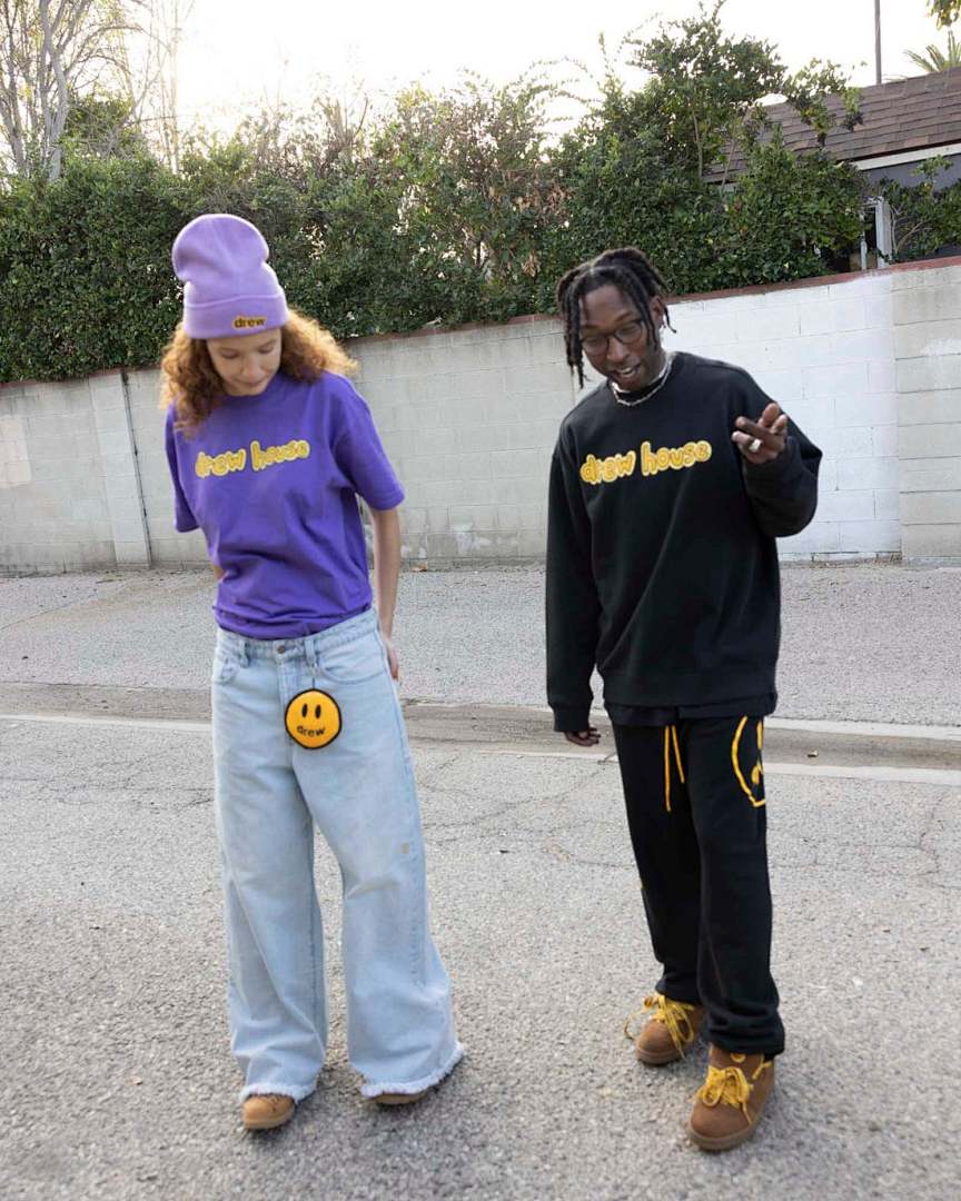 Drew House 98 DREW HOUSE SS TEE VIOLET LOGO Print Short Sleeve T Purple Yellow Black S M L - Image 19