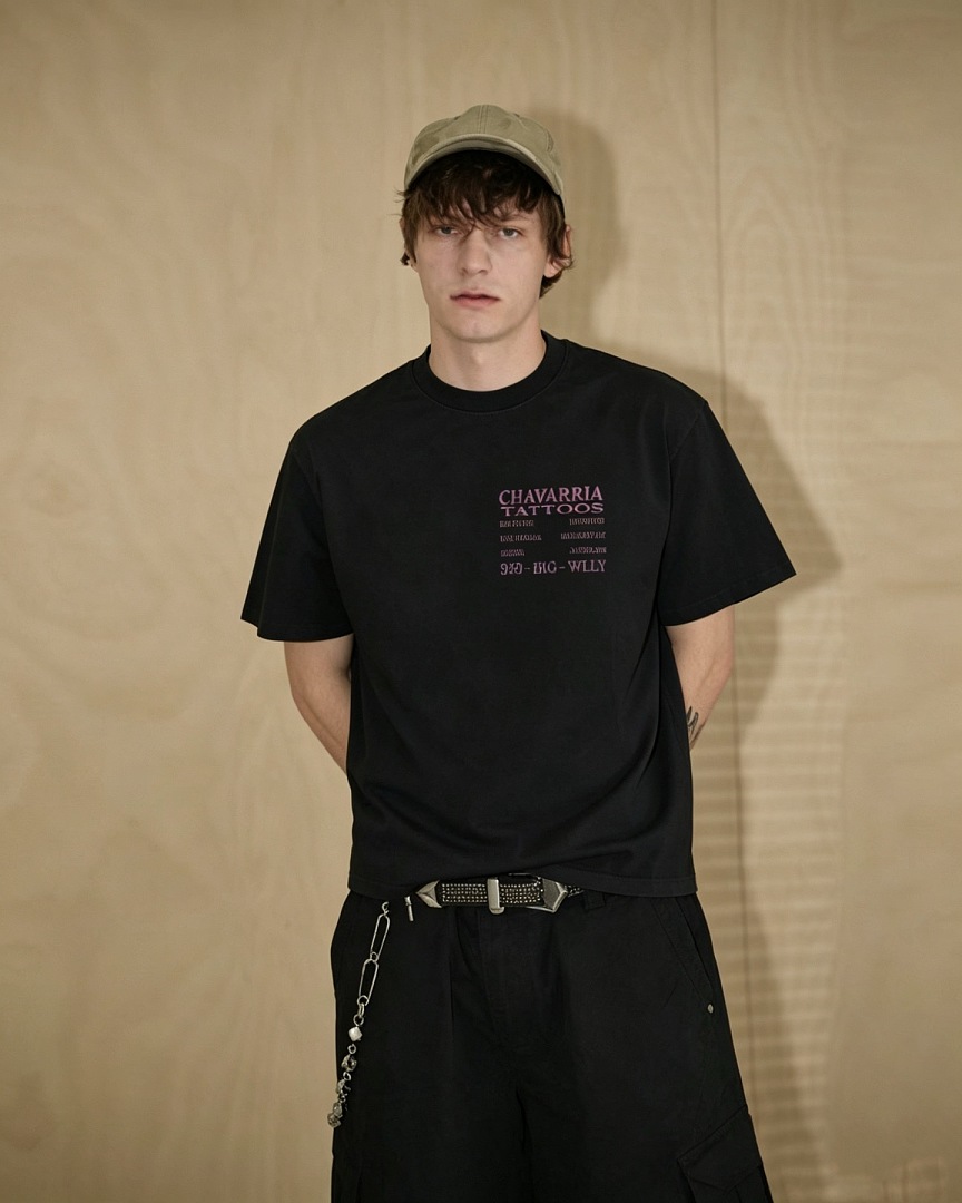 Chanel 148 WillyChavarria High Mens Womens Wide Washed Short Sleeve : S M L XL Water Black Willy - Image 13