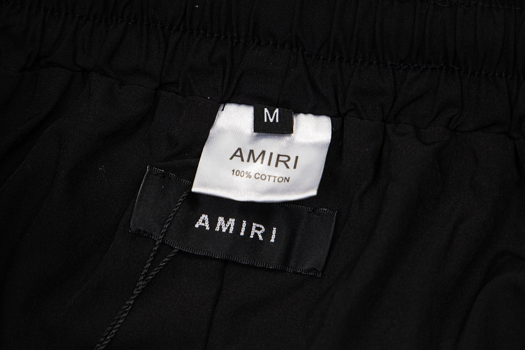 AMIRI 148 Logo Print Short Black White S M L XL 9934# - Image 14