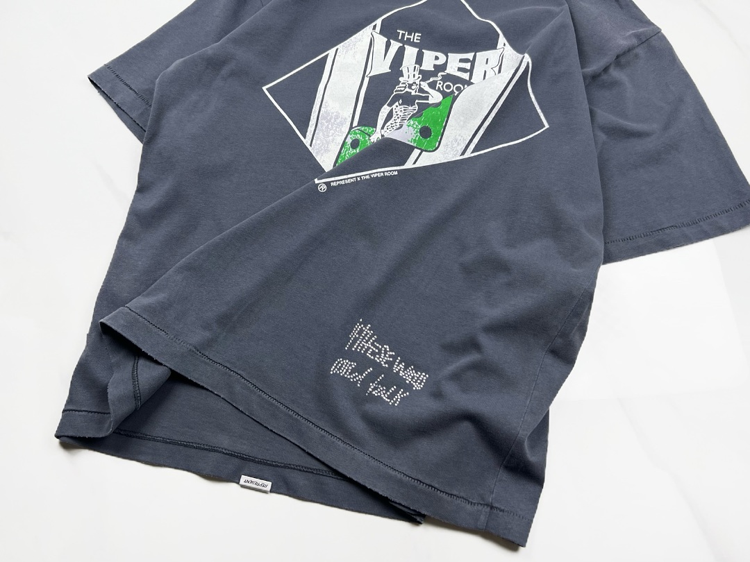 Represent New High Mens Womens Top Wide Short Sleeve : S M L XL Water (Black) - Image 13