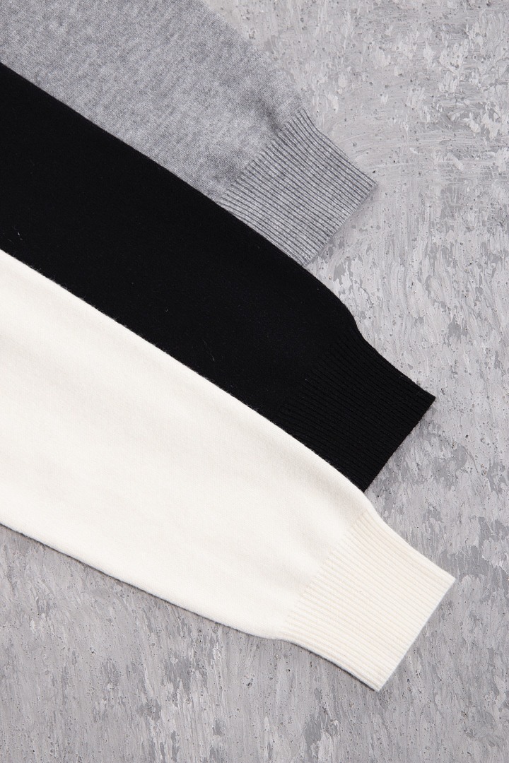 Unbranded 298 Solid High Collar Fleece : White Black Grey S-XL - Image 30