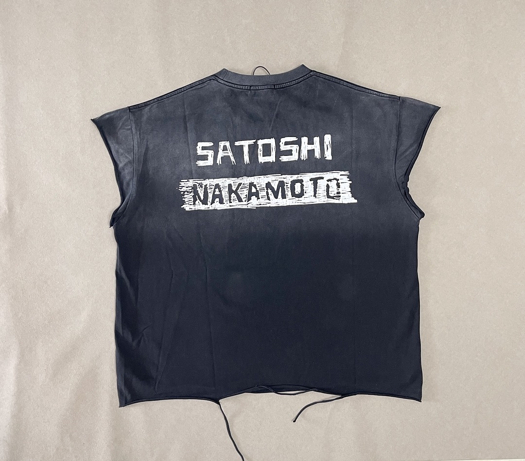 Unbranded 128 SATOSHI NAKAMOTO Washed Black Sleeve T : S M L - Image 13
