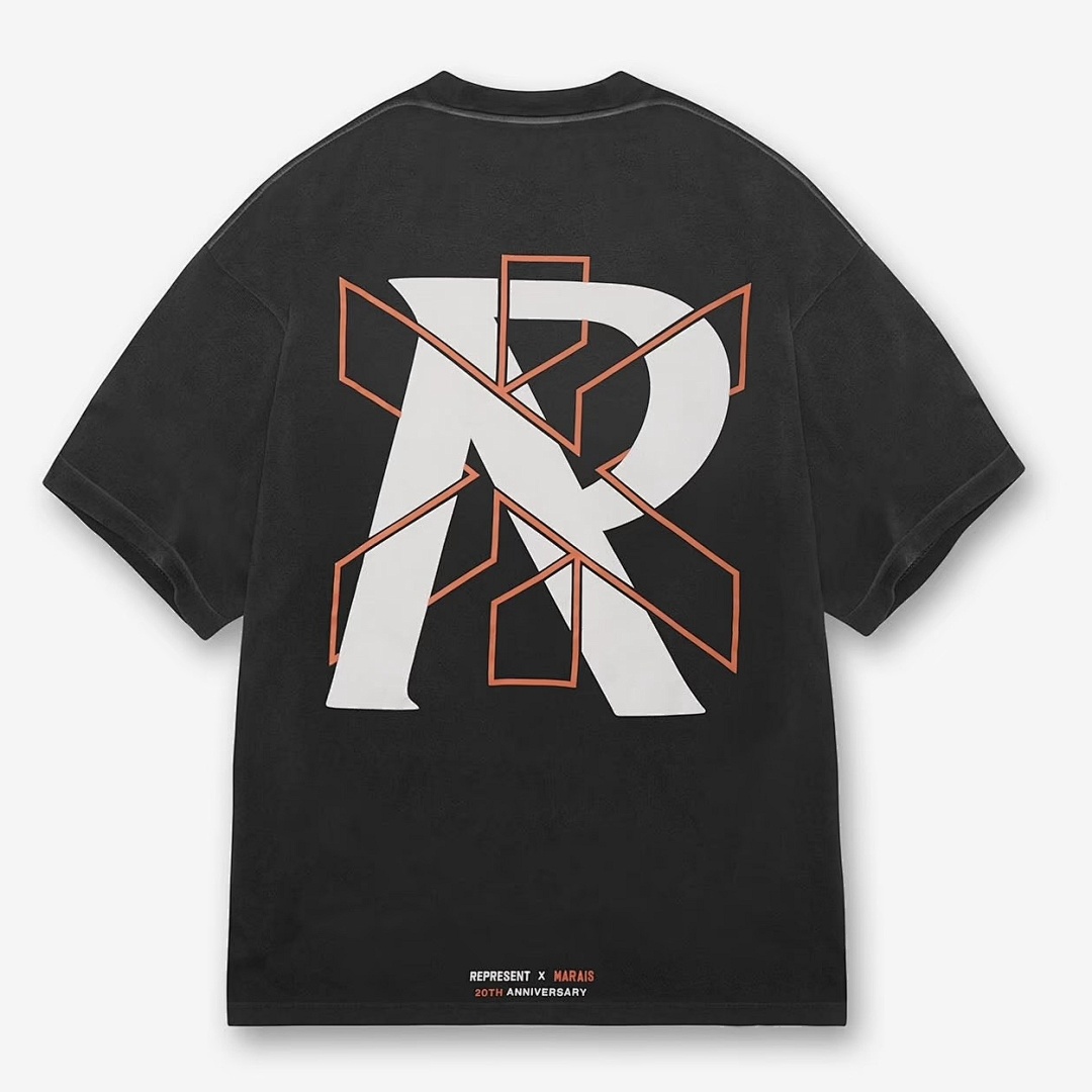 Represent 118 REPRESENT X MARAIS Collab Logo Short Sleeve T Black S-XL R3120# - Image 21