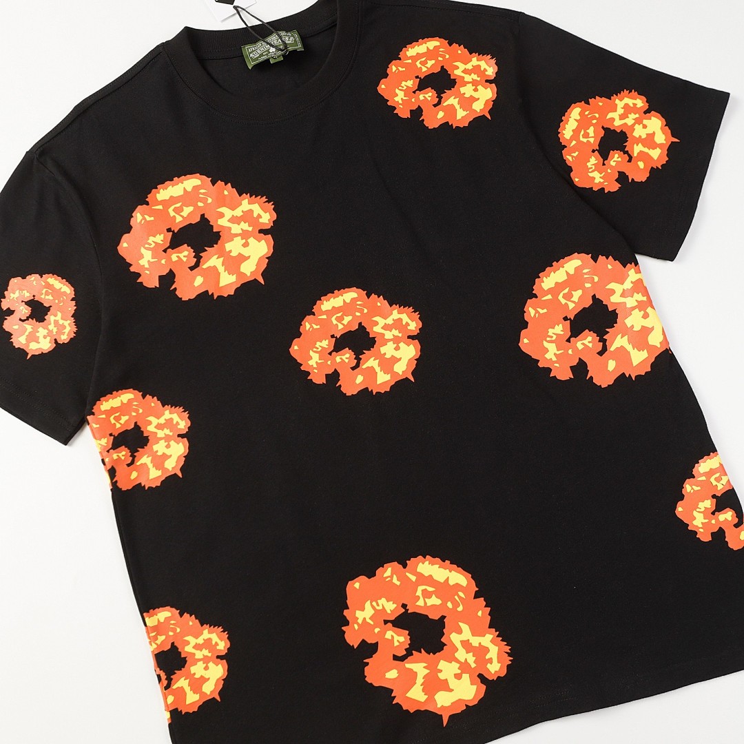 Unbranded 118 DENIM TEARS Cotton Floral High Print Short Sleeve Black White S-XL 351# - Image 9