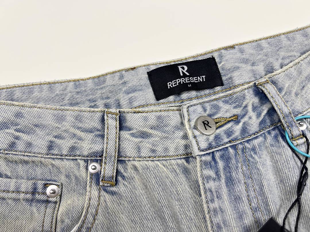 Represent 258 Represent Light Blue Washed Fleece Long : S M L XL - Image 7