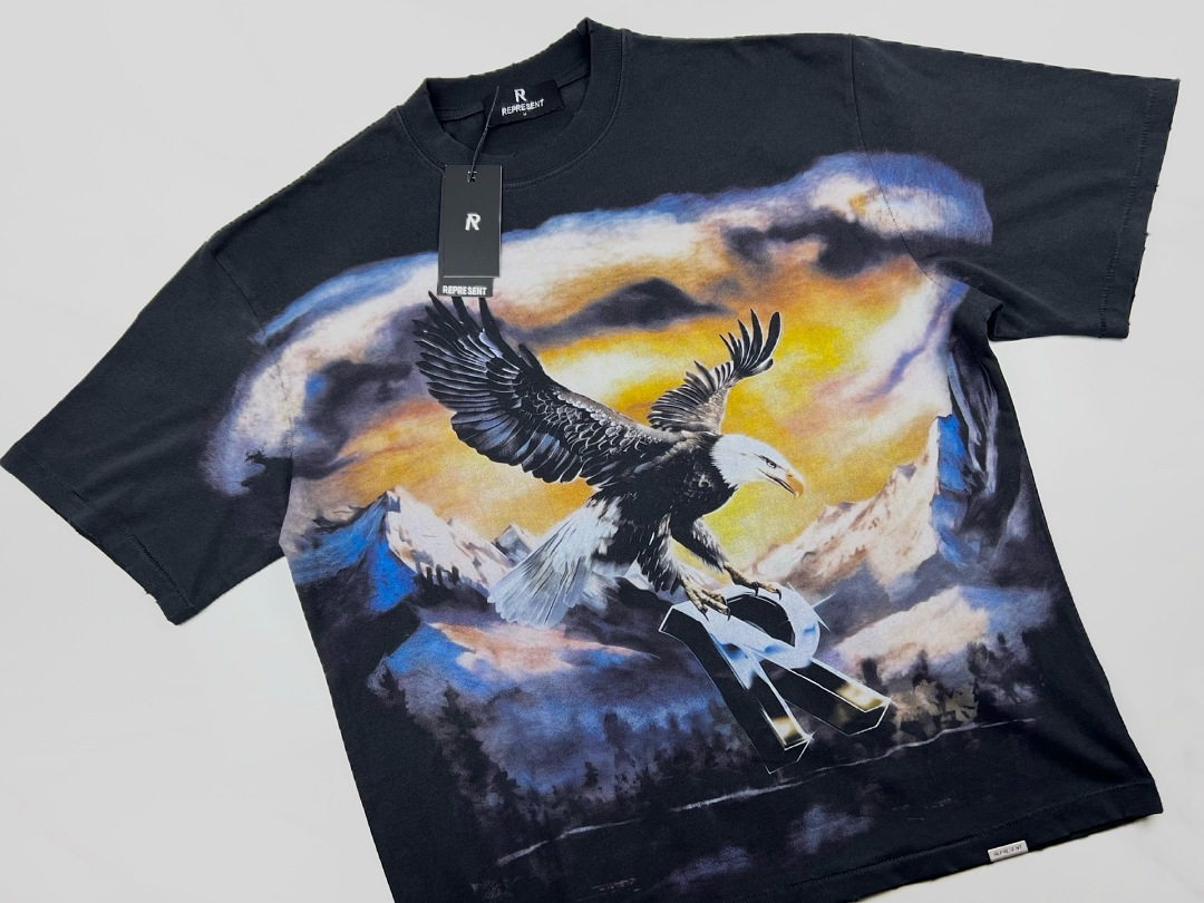 Represent 158 Represent Mountain Classic T : S M L XL (Black Grey) - Image 5
