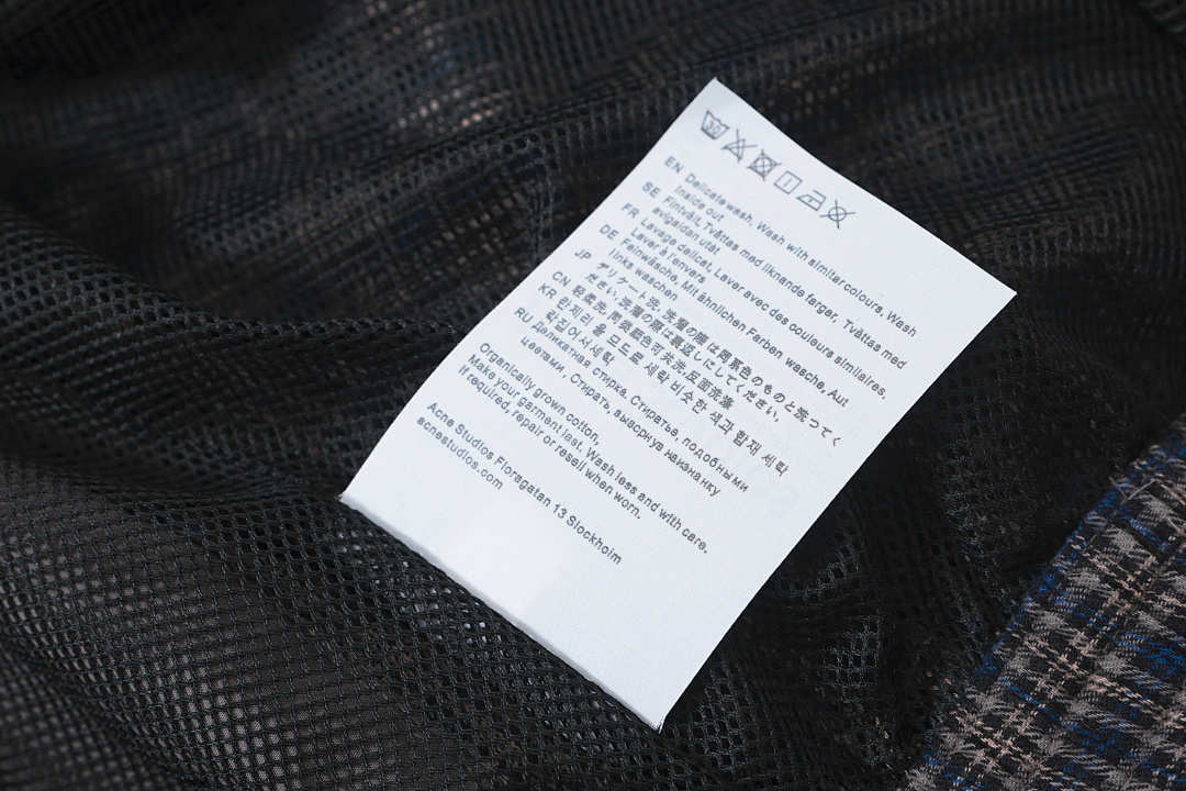Acne Studios 298 AC Print Patchwork Wind Blue Grey S-XL 3397# - Image 4