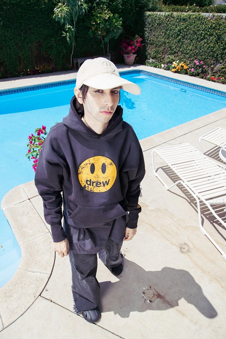 Drew House 238 DREW HOUSE MASCOT HOODIE Khaki Vintage Print Velvet Metallic Grey S M L - Image 19
