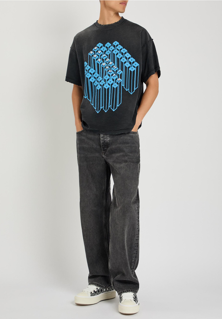 Unbranded 128 SATOSHI NAKAMOTO Gridlock T : Washed Black S M L - Image 12