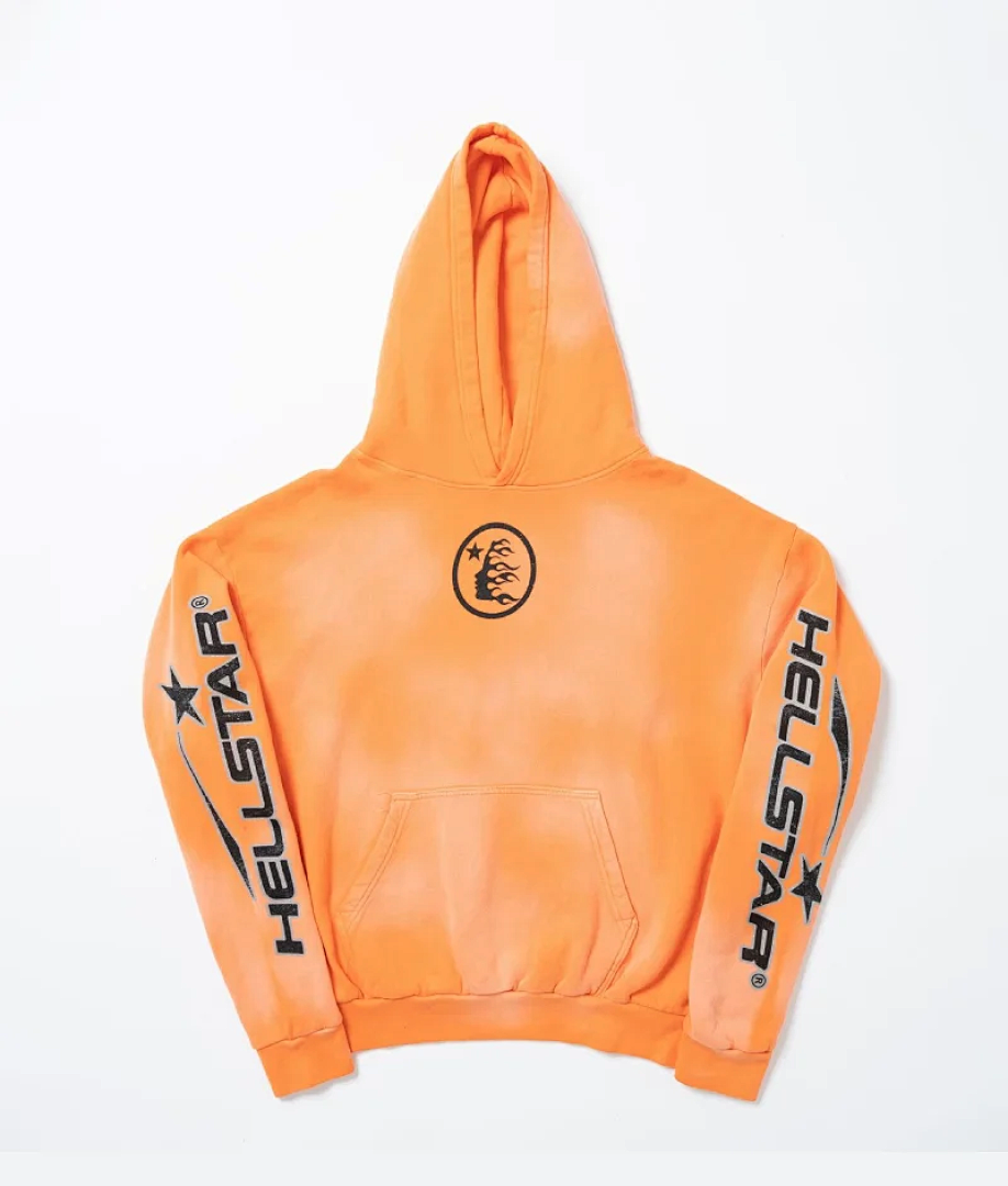 Hellstar 258 Hellstar Fire Orange Hoodie Pants Water S-M-L-XL - Image 4