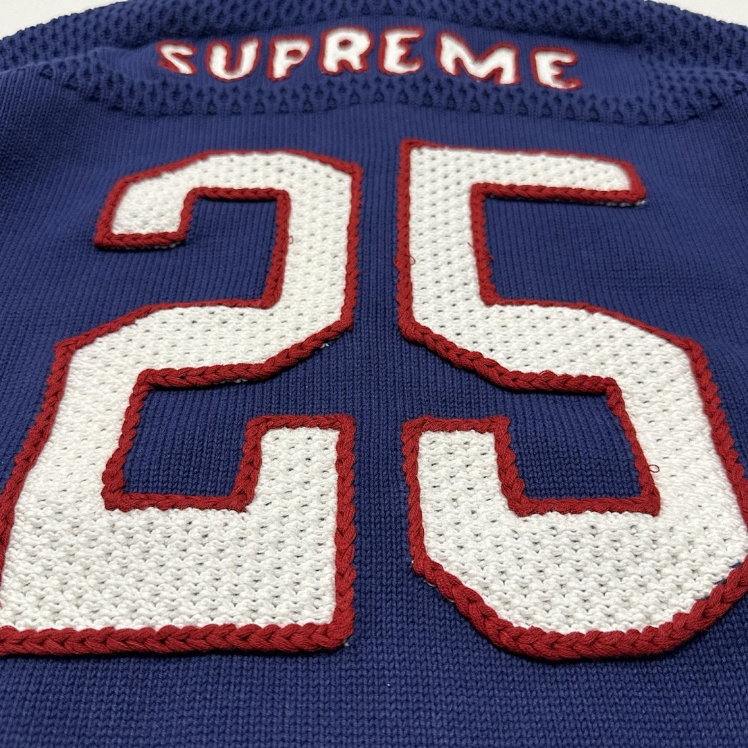 Supreme 538 SS25 FOOTBALL HOOD SWEATER Fleece Black White Blue S-XL - Image 47