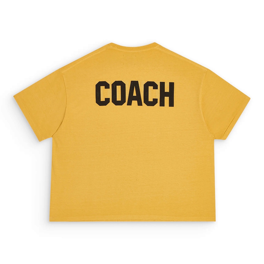 Celine 118 GALLERY DEPT STUDENT COACH REVERSIBLE TEE Washed True Surface Print Short Sleeve T : Black Cream Apricot Yellow S M L - Image 5