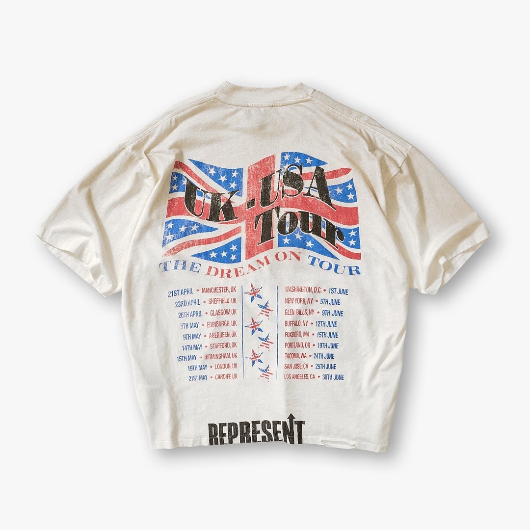 Represent 148 REPRESENT New High Mens Womens Top Wide Short Sleeve : S M L XL (White) - Image 4