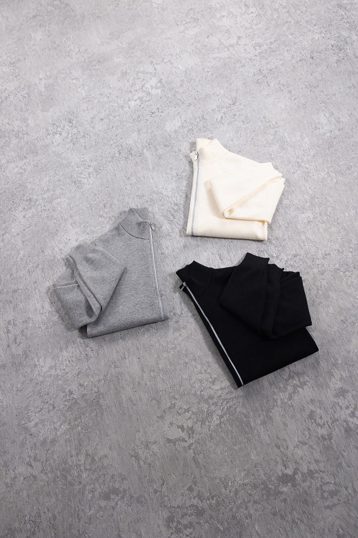 Unbranded 298 Solid High Collar Fleece : White Black Grey S-XL - Image 22