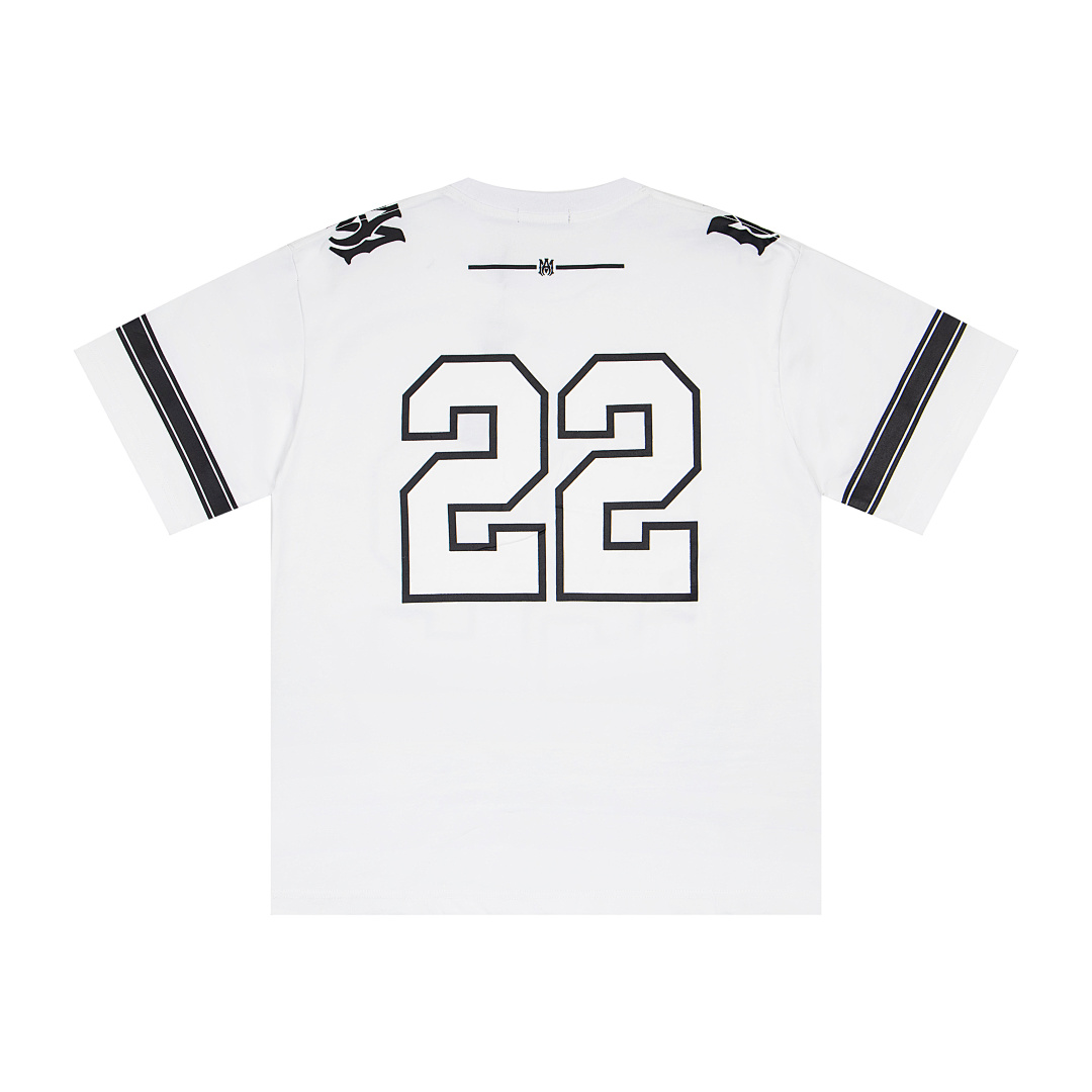 AMIRI 118 Wide Version Model Short Sleeve T Logo 22 Limited Exclusive Print High Wind Black White S M L XL 9909# - Image 17