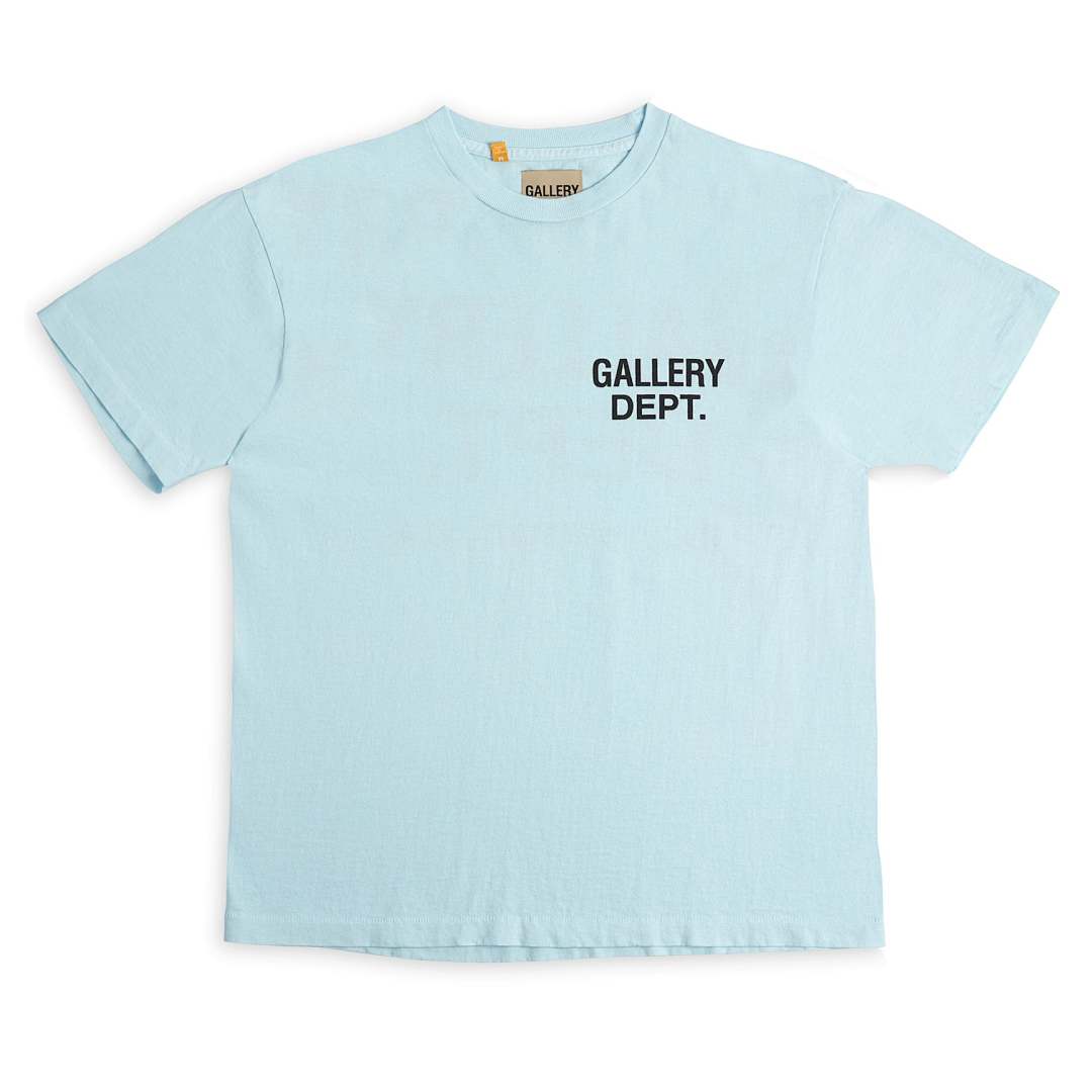 Gallery Dept 98 Gallery Dept. Classic Souvenir Tee LOGO Print Collar Short Sleeve T Black Grey White Cream Apricot Sky Blue Fruit Green Dark S M L - Image 8