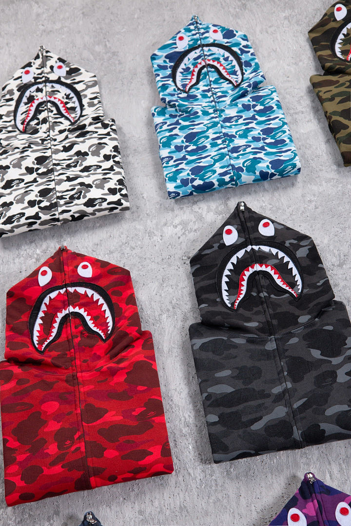 Bape 438 : Green Camo Red Yellow Purple Pink Blue Grey White Black S-XL - Image 64