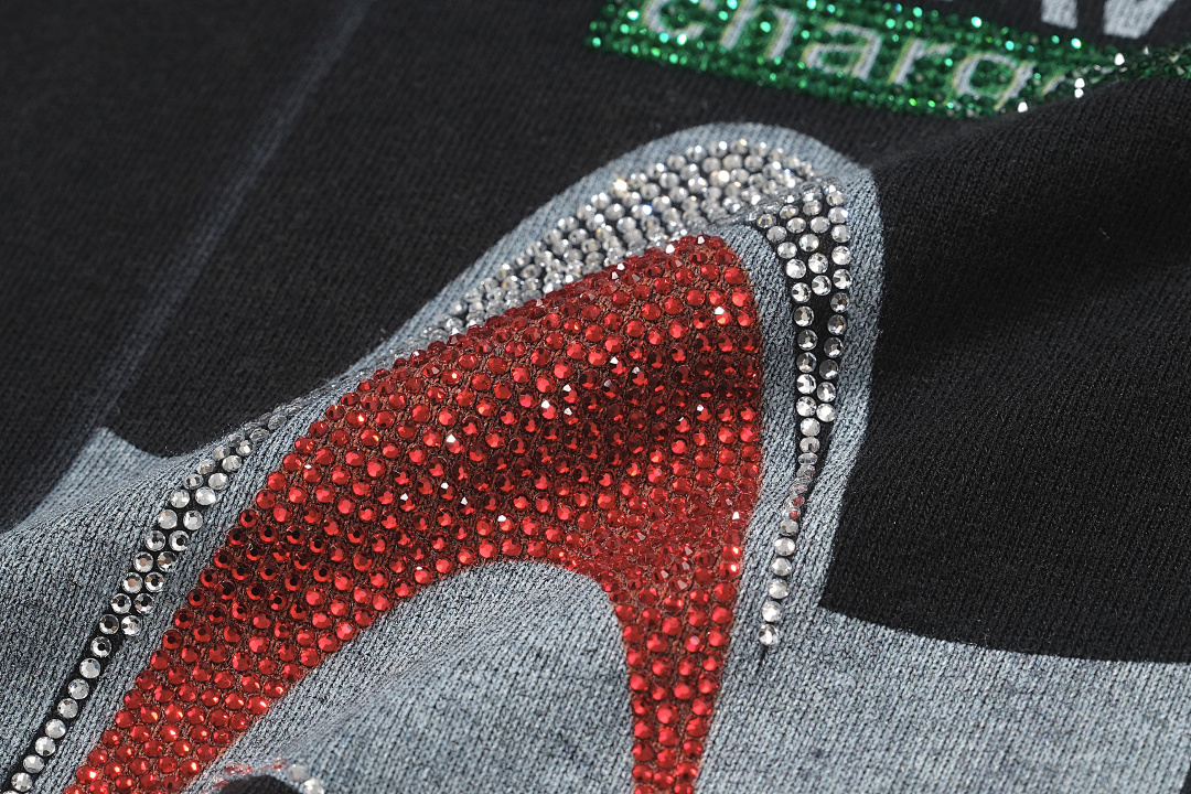 Unbranded 138 AW Electric Diamond Print Short Sleeve T Black S-XL 8073# - Image 7