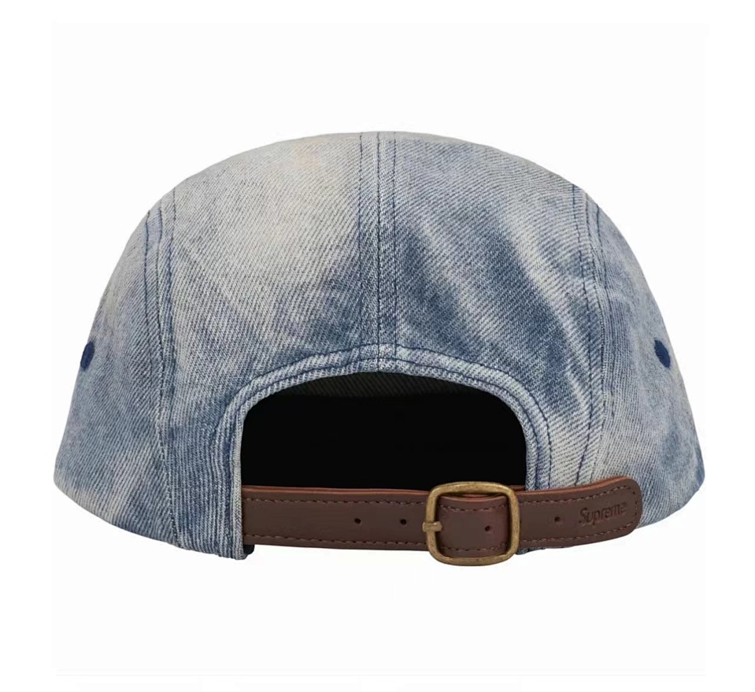 Supreme 128 Sup 24SS Washed Chino Leather Buckle (Blue) - Image 4
