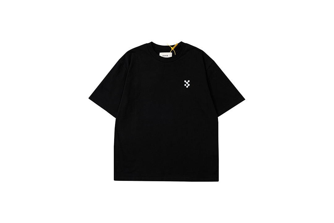 Unbranded 108 VUJADE DARTED LOGO TEE Print Short Sleeve T Black White 1 2 3 4 3911#