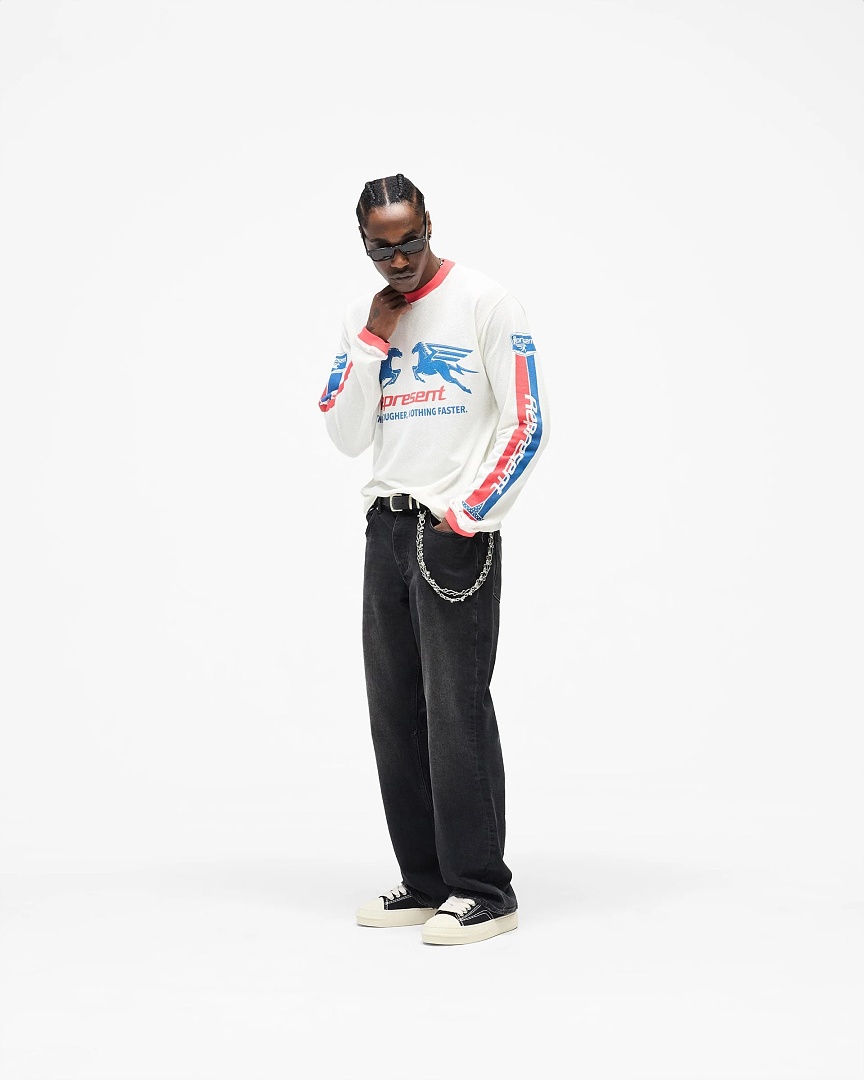 Represent 138 REP Long Sleeve : Black White S M L - Image 24