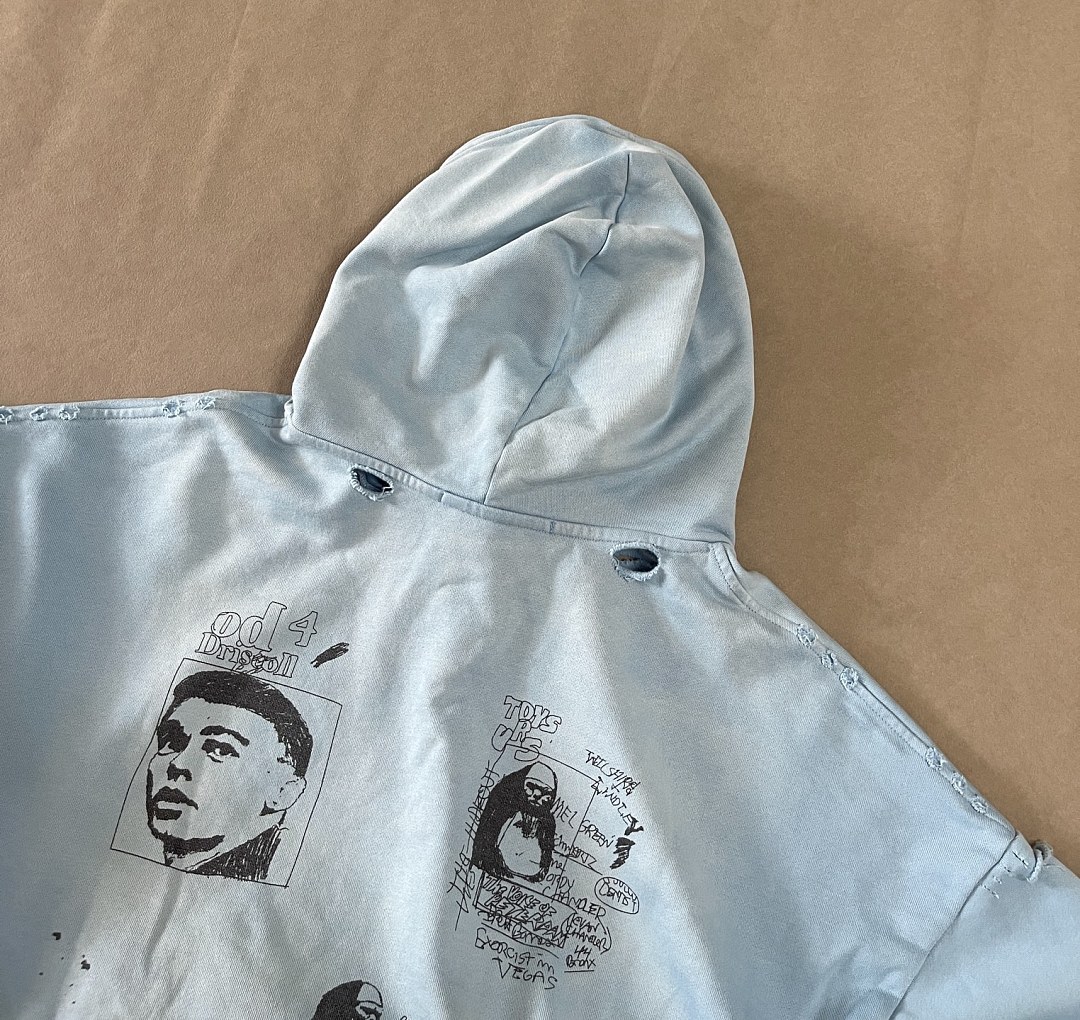 Unbranded 278 Paly Hollywood Bobby Driscoll Graphic-Print Distressed Hoodie : Kids Blue S M L - Image 8