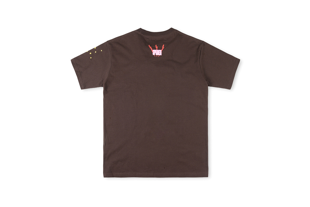 Sp5der 138 Sp5Der Worldwide 555555 TEE Print Short Sleeve Coffee S-XL Sp01 - Image 3