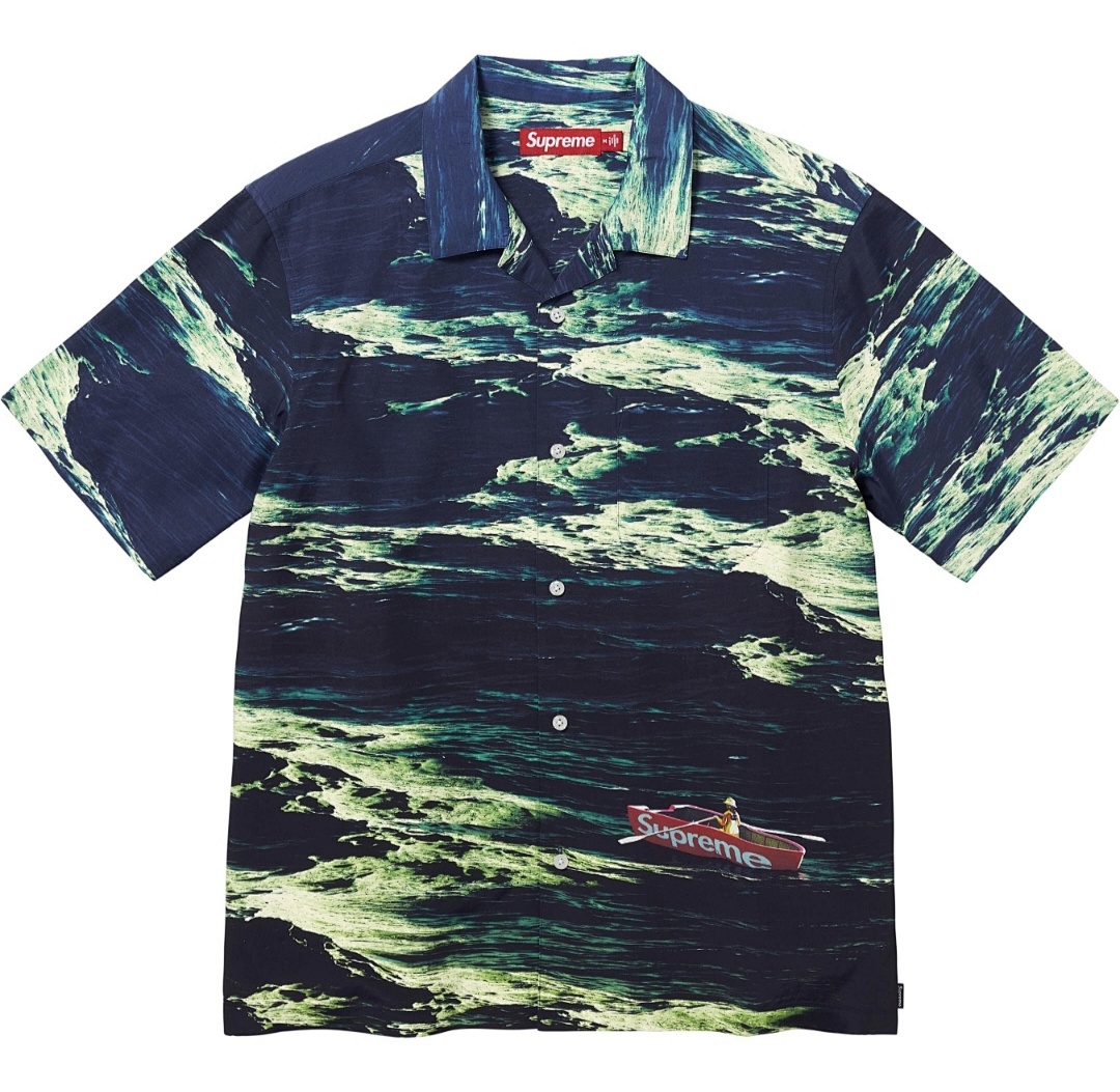 Supreme 218 SS25 BOAT S/S SHIRT Sea Small Short Sleeve Blue S-XL