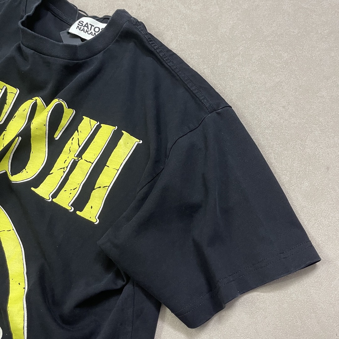Unbranded 138 Satoshi Nakamoto Yellow Print T Washed Black S M L (Smiley Face) - Image 8