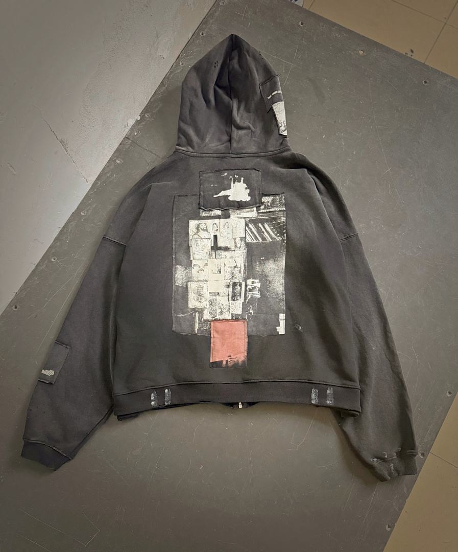 Enfants Riches Deprimes 298 Enfants Riches Deprimes / Sea Patch /12 Canvas Patchwork : S M L XL (Washed Black) - Image 6