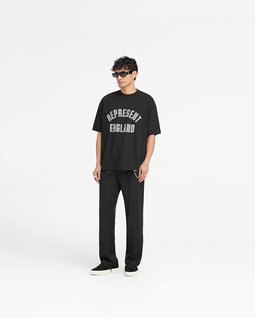 Represent 128 REPRESENT ENGLAND APPLIQUE T-SHIRT Wind Floral Short Sleeve T : Black S M L - Image 4