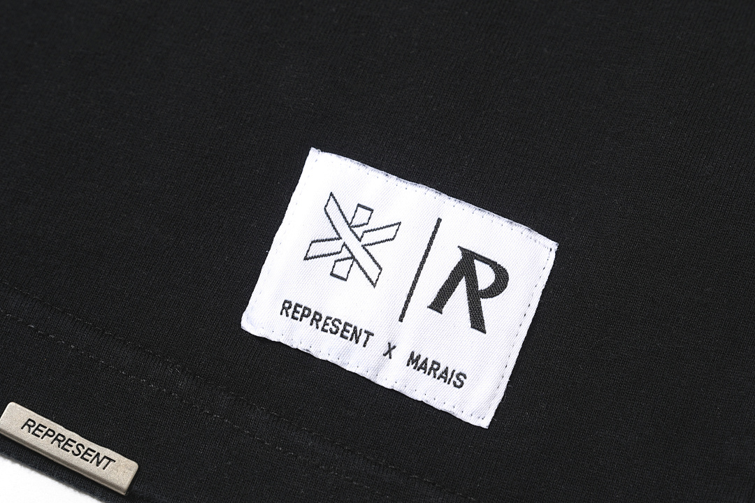 Represent 118 REPRESENT X MARAIS Collab Logo Short Sleeve T Black S-XL R3120# - Image 6