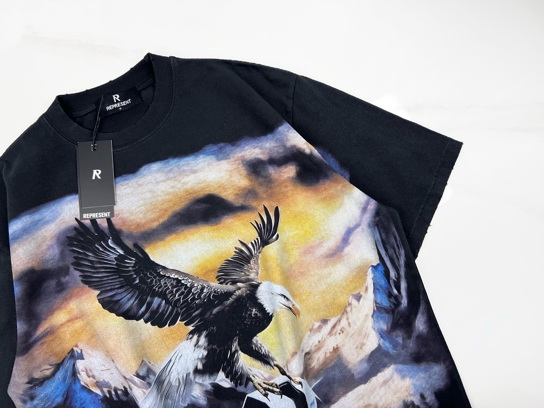 Represent 158 Represent Mountain Classic T : S M L XL (Black Grey) - Image 10