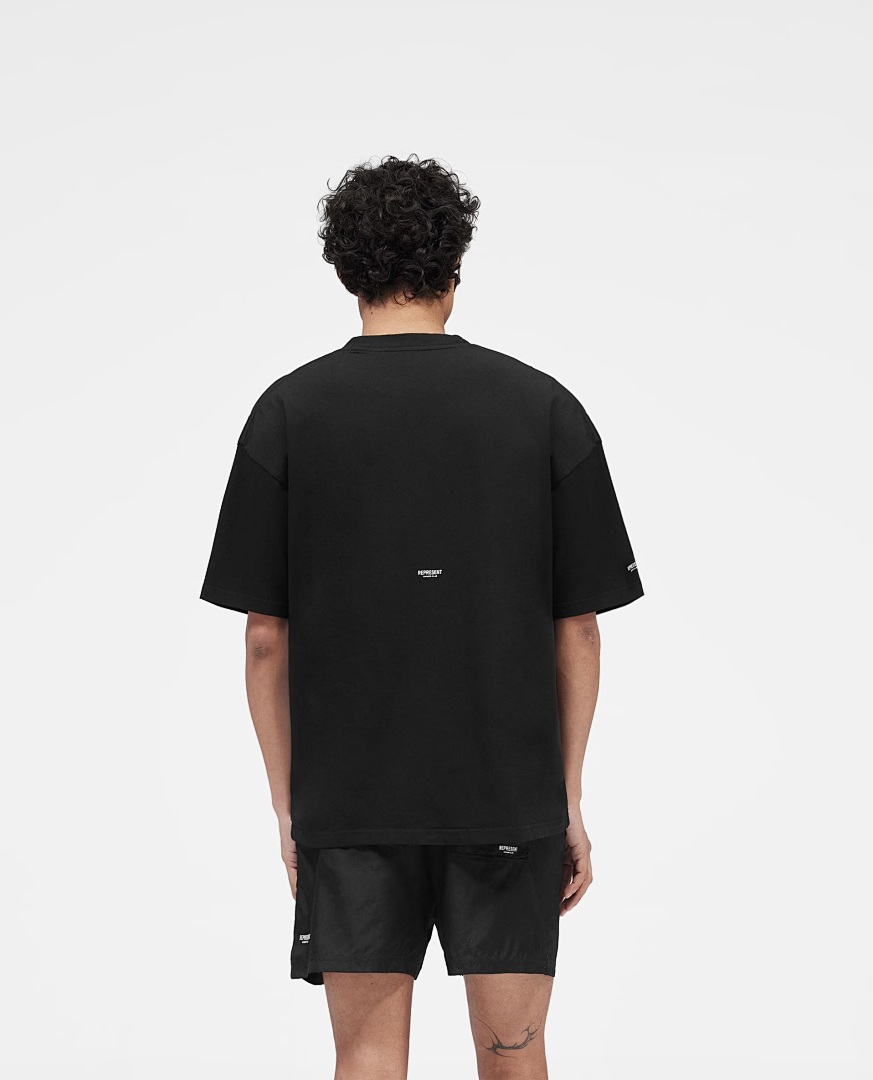 Represent 108 REPRESENT Solid Small Logo Print Short Sleeve T Black White Grey S-XL R3200# - Image 8