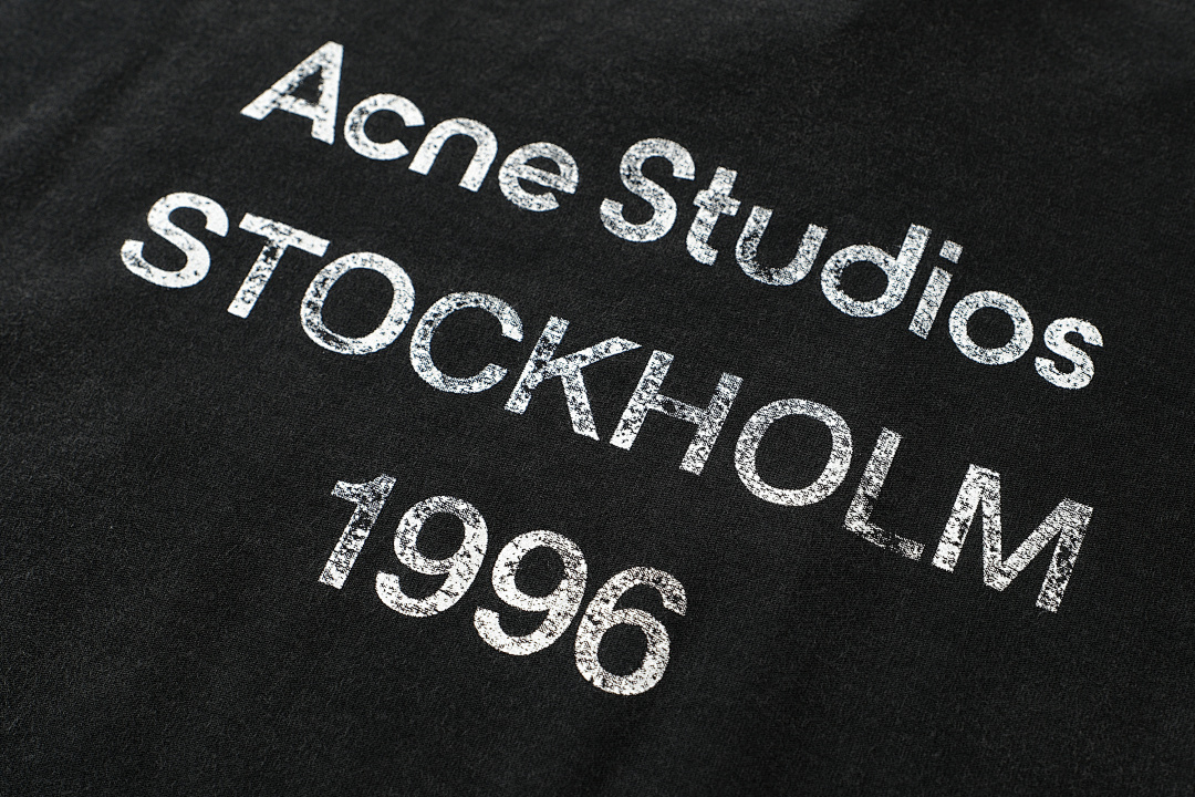 Acne Studios 118 AC LOGO Print Short Sleeve T Pink Floral Grey Black White Red Olive Green Dark Blue Spring Purple S-XL 8026# - Image 87