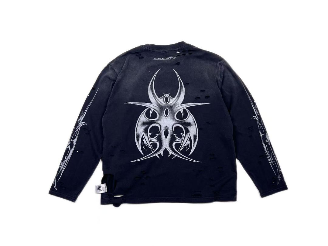 Chanel 168 CHEW FOREVER｜ Long Sleeve : Water Black S M L - Image 4
