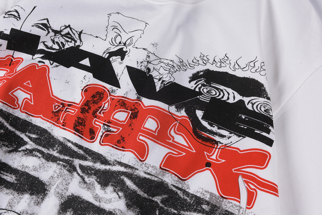 Hellstar 148 Hellstar Studios Tee Wind Print Short T White S-XL - Image 8