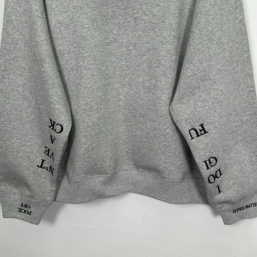 Supreme 378 FW25 IDGAF ZIP UP HOODED Embroidered (Black Grey) - Image 18